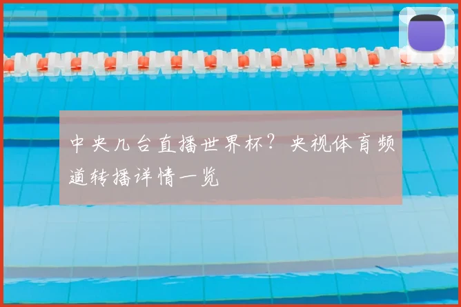 中央几台直播世界杯？央视体育频道转播详情一览